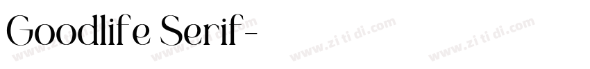 Goodlife Serif字体转换